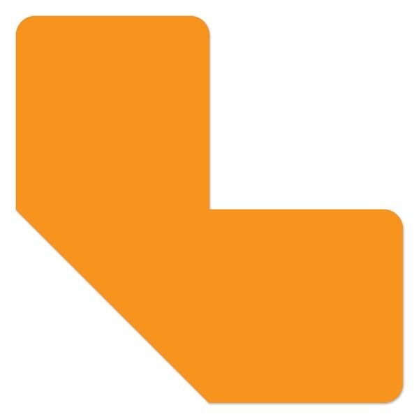 Ergomat DuraStripe Supreme 4inx4inx2in Half Angle Corners Orange, 70PK DSV-C4x4x2-O-KIT - main